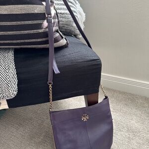 Purple leather Tory Burch